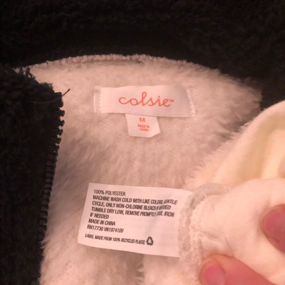 NWT Colsie Chevron Cozy Sherpa Lounge Sweatshirt - Picture 8 of 9